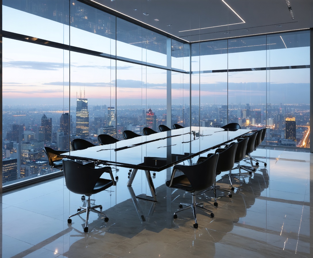 Ein eleganter, verglaster Besprechungsraum in unserem Berliner Büro